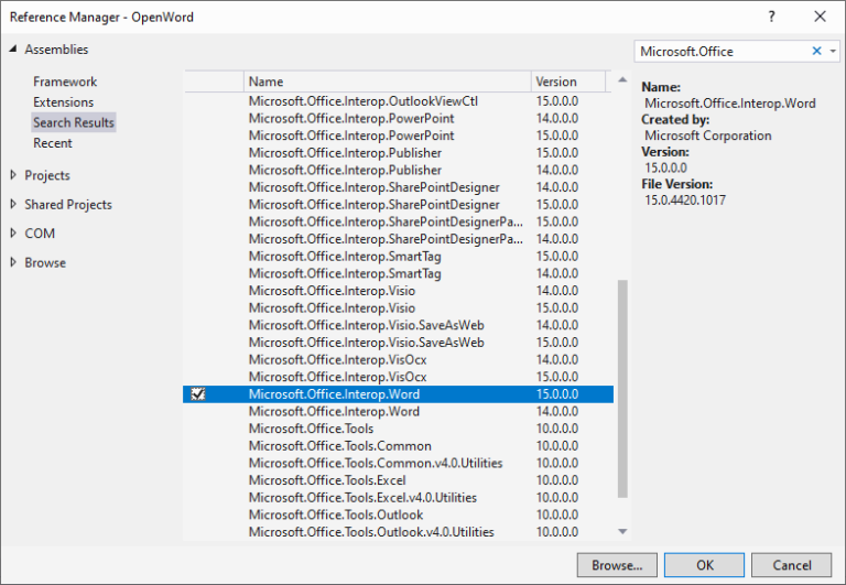 C open word file and convert to pdf andydunkel